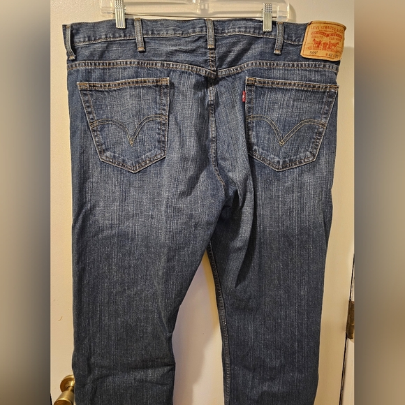 Levi’s 569 Loose Straight Blue Jeans 100% Cotton Men's Size 42x32 Fits 42x31 - Picture 6 of 14